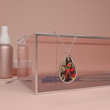 Load image into Gallery viewer, R&amp;RH Elegant Red Oval Necklace with Stunning Artwork - Perfect Gift for Her
