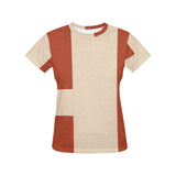 Rich and Rich Dreamscape Chic Women’s Oatmeal and Terracotta T-Shirt