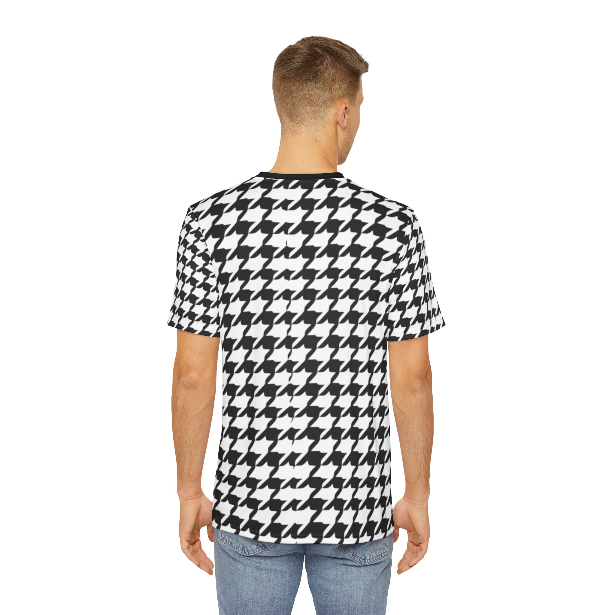 R&RH Houndstooth Owl Men's Black T-Shirt