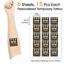 Load image into Gallery viewer, Rich and Rich Halloween Personalized Temporary Tatoo Set of 6 Sheets
