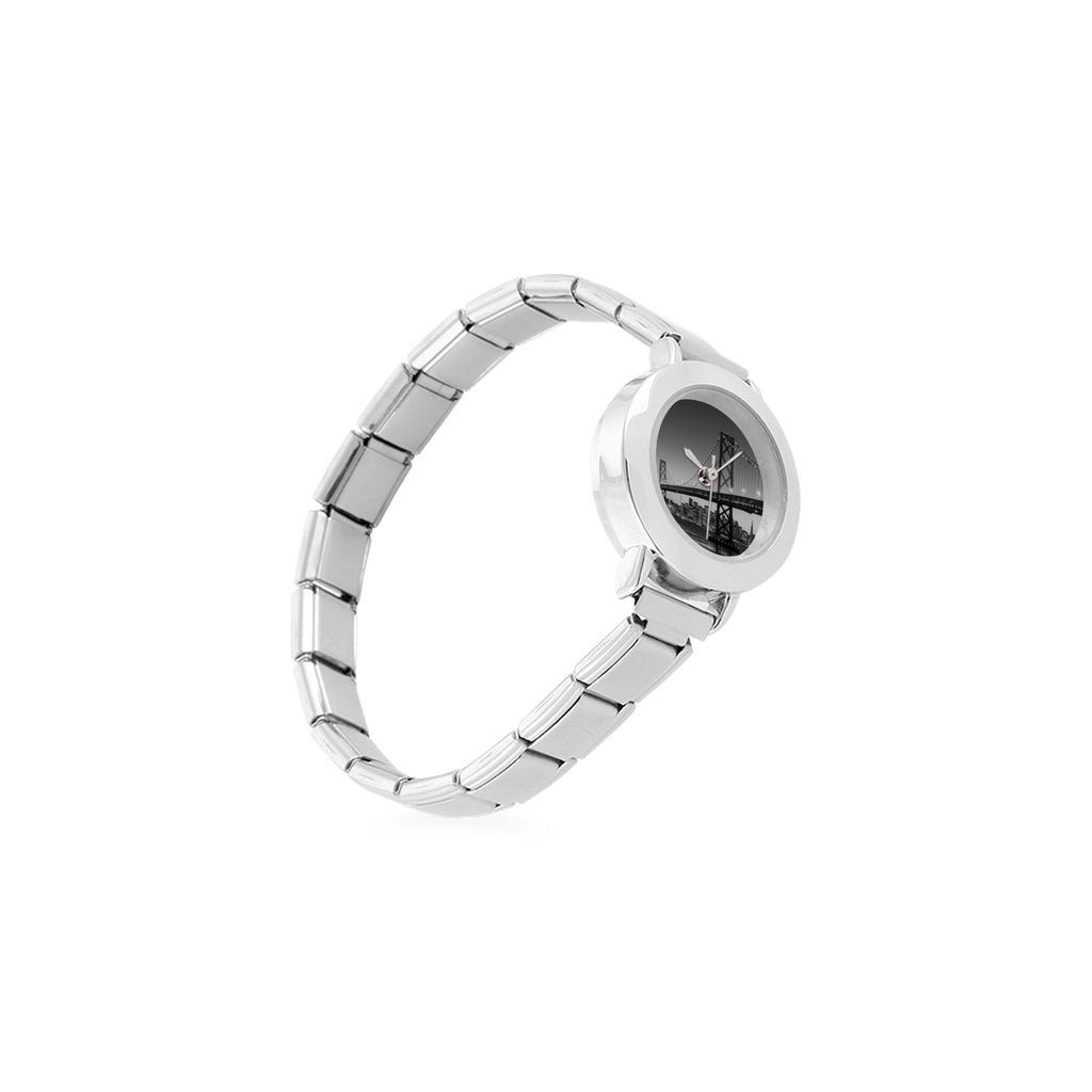 R&RH San Francisco Bridge Women's Italian Charm Watch with stainless steel band