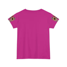 Load image into Gallery viewer, R&amp;RH Floral Embroidered Women&#39;s Short Sleeve Shirt - Vibrant Pink All Occasion Top
