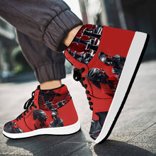 Load image into Gallery viewer, R&amp;RH Chess Game Men&#39;s High Top Black Sneakers
