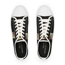 Load image into Gallery viewer, R&amp;RH Stylish Men&#39;s Low Top Black Sneakers with Unique Graphic Design
