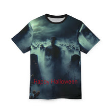 Load image into Gallery viewer, Halloween Themed Unisex Tee, Spooky Graphic Shirt, Costume Party Top, Ghostly Apparel, Unique Holiday T-shirt
