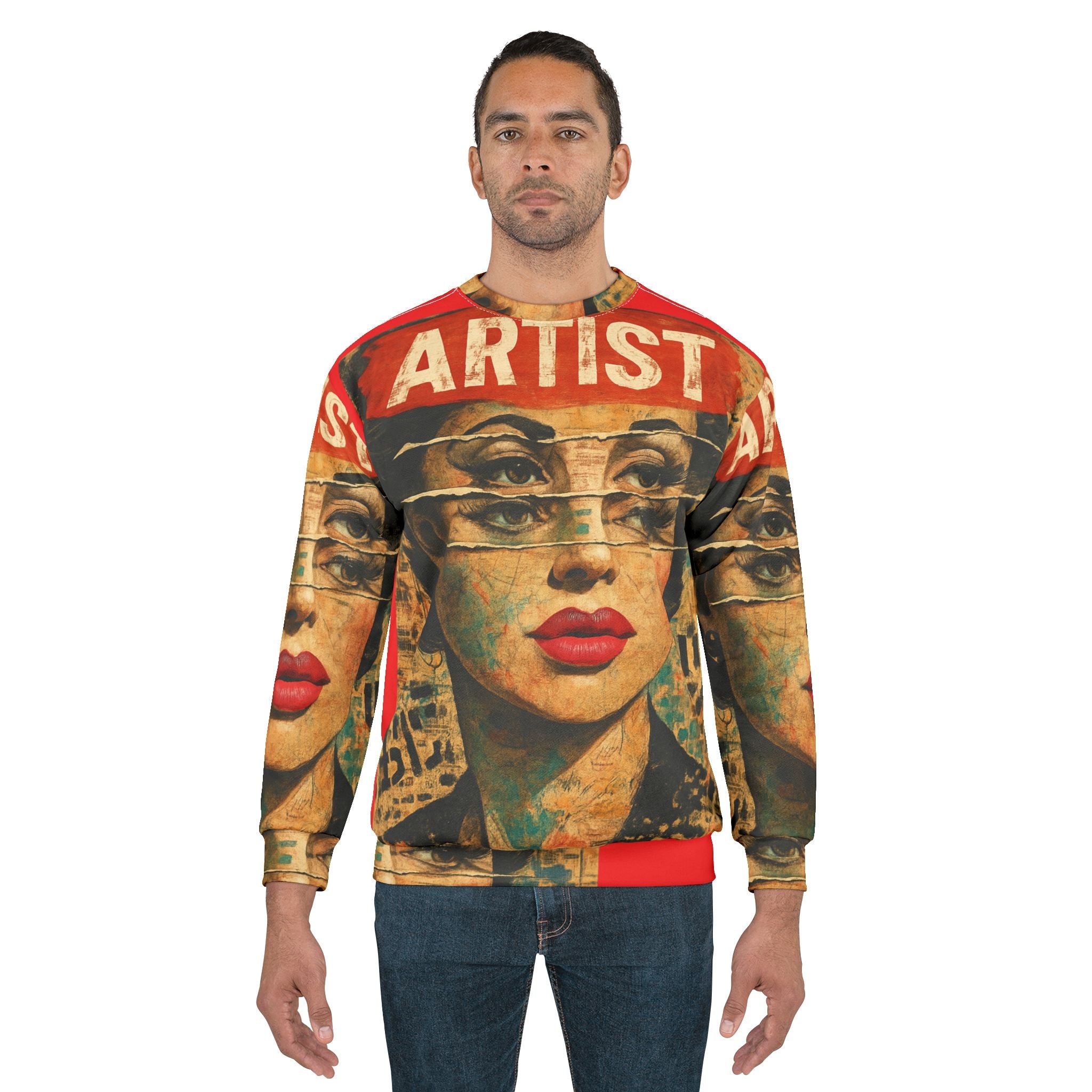 Artistic Unisex Sweatshirt - Vintage Artist Sweatshirt, Stylish Graphic Sweatshirt, Creative Apparel, Art Lover Gift, Conversation Starter