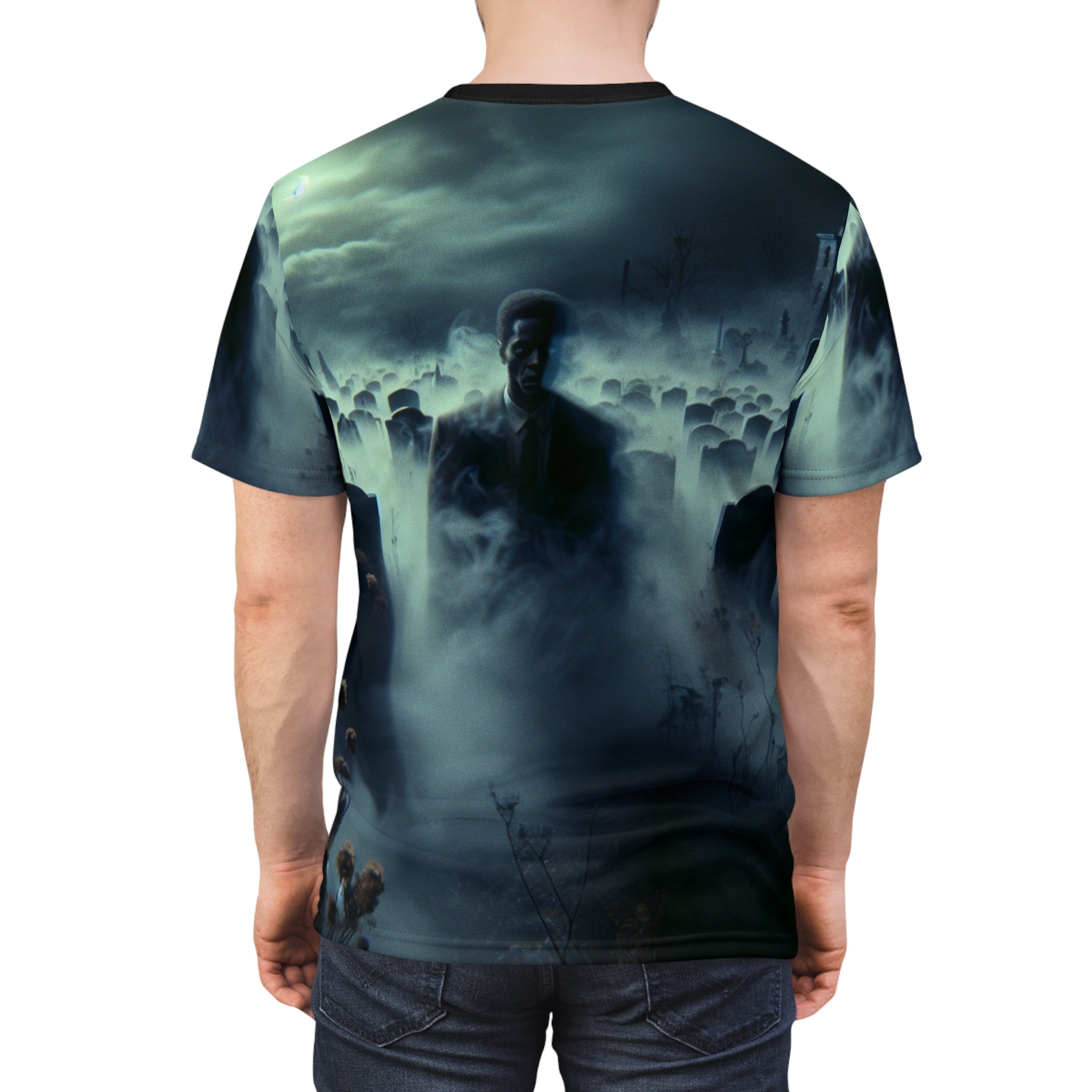 Halloween Themed Unisex Tee, Spooky Graphic Shirt, Costume Party Top, Ghostly Apparel, Unique Holiday T-shirt