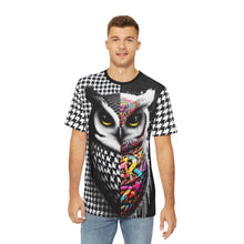 Load image into Gallery viewer, R&amp;RH Houndstooth Owl Men&#39;s Black T-Shirt

