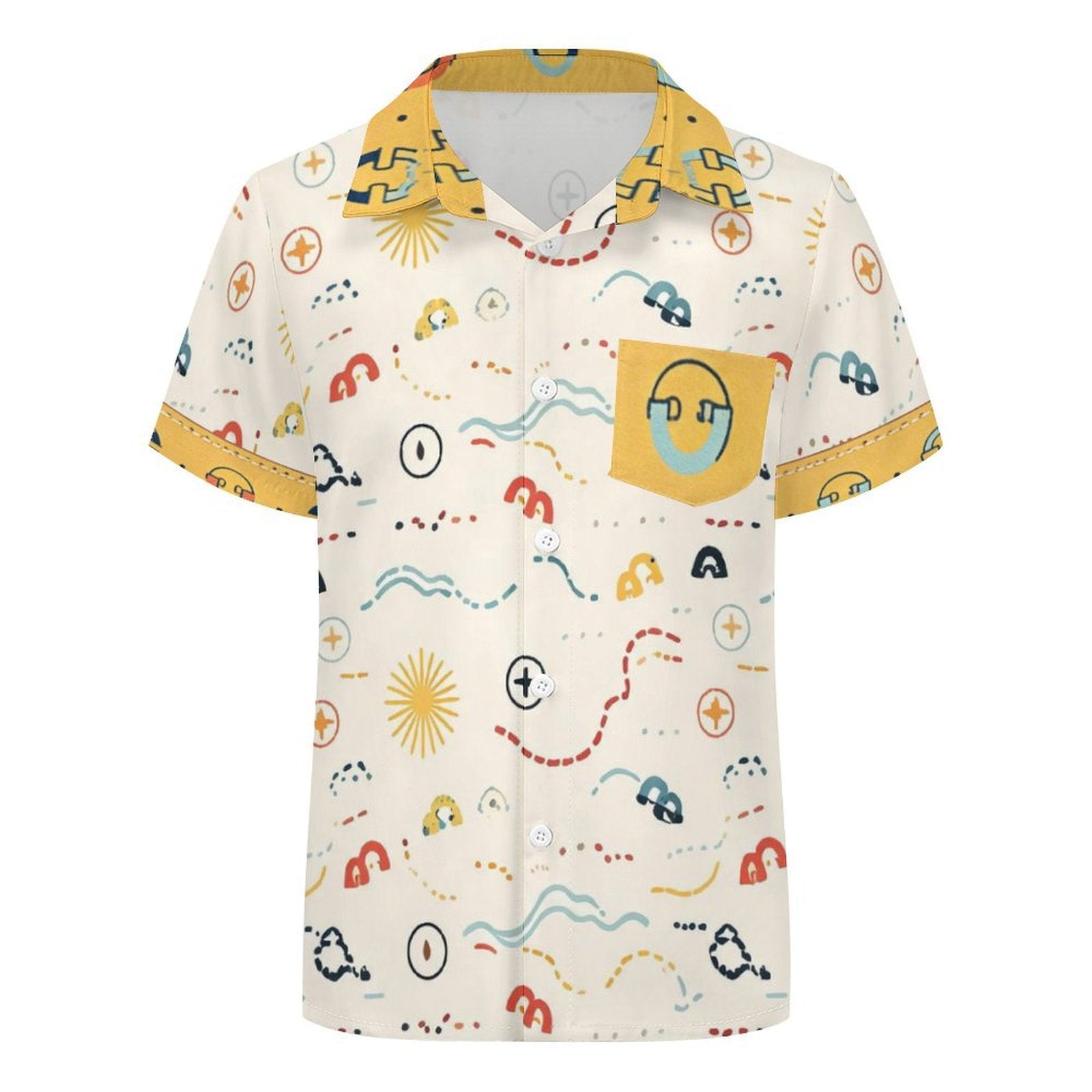 Rich and Rich Yellow Unisex Designer Children's Short Sleeved Shirt