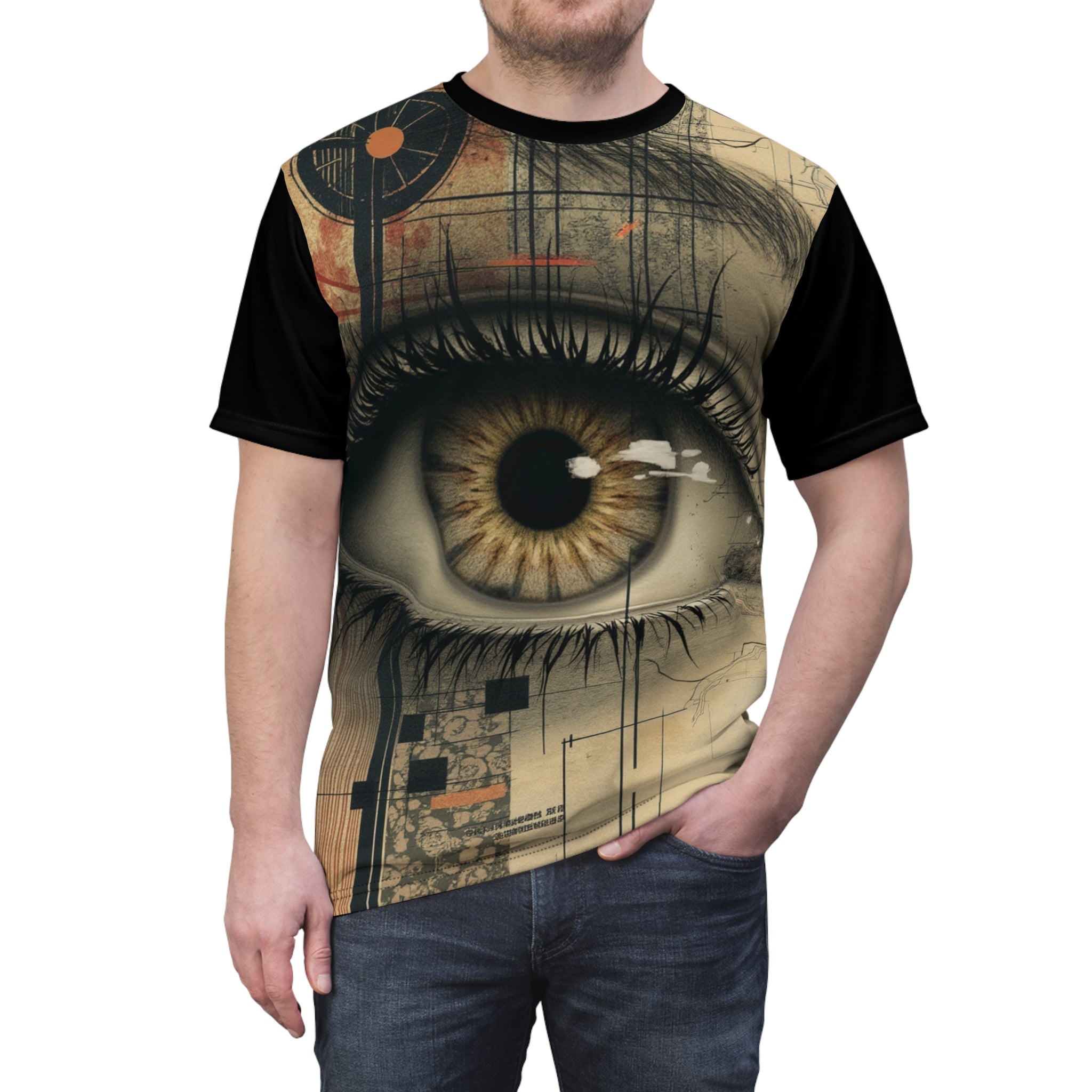 Eye-Catching Unisex Tee, Artistic Graphic Shirt, AOP T-Shirt, Unique Fashion Top, Gift for Art Lovers