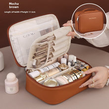 Load image into Gallery viewer, Free partition cosmetic bag, large capacity travel portable toiletry bag, makeup bag for women,Travel makeup bag,Makeup bag organizers, makeup bags small,
