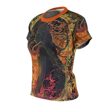 Load image into Gallery viewer, Bohemian Women&#39;s Cut &amp; Sew Tee - Vibrant Abstract Design
