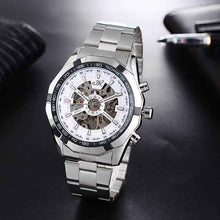 Load image into Gallery viewer, Men&#39;s Mechanical Fashion Watch Steel Band High-end Hollow Design
