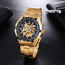 Load image into Gallery viewer, Men&#39;s Mechanical Fashion Watch Steel Band High-end Hollow Design
