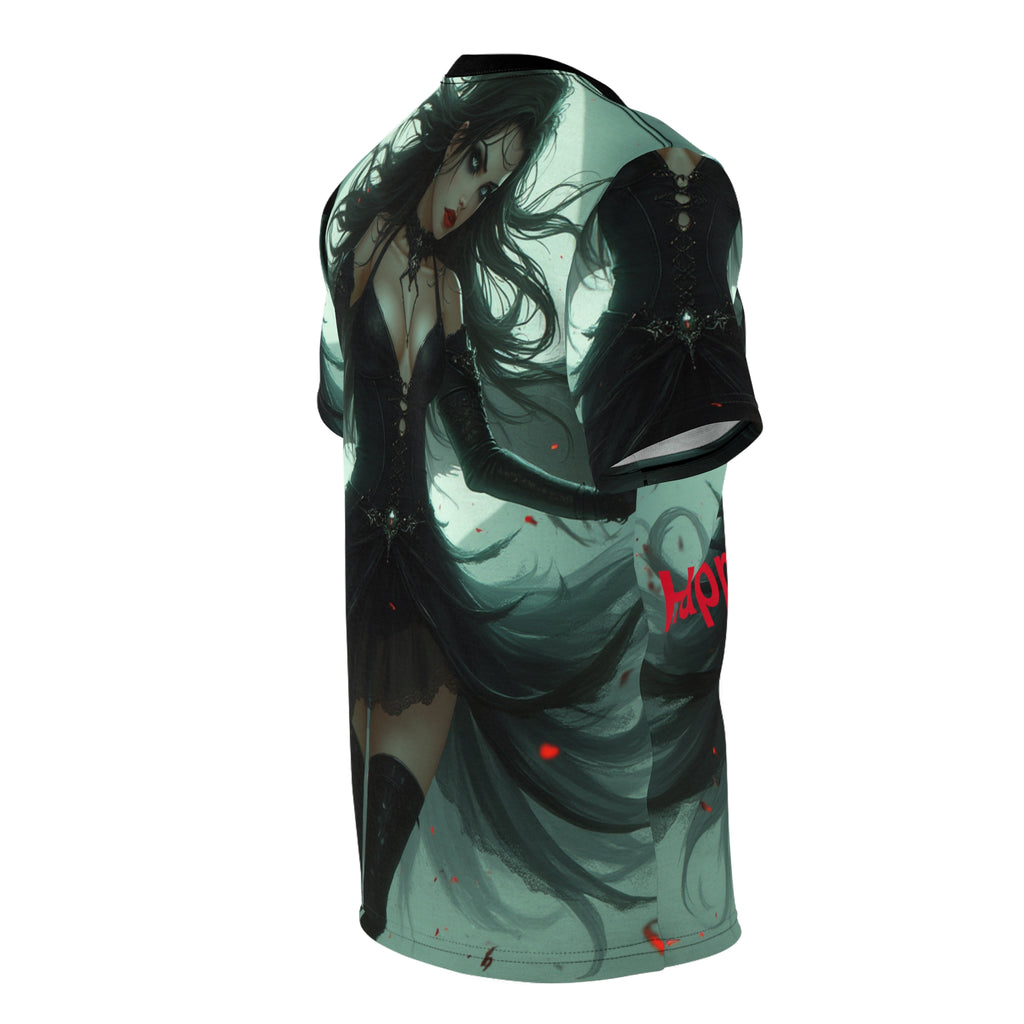 Halloween Gothic Fairy Unisex Tee with dark fantasy spooky graphic design