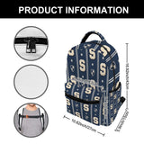 a Varsity Prep Boys Blue Signage Large Capacity Backpack