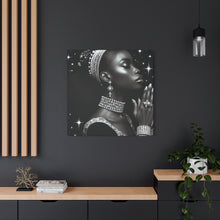 Load image into Gallery viewer, Elegant Black Woman Canvas Art - Stretched Wall Decor for Home
