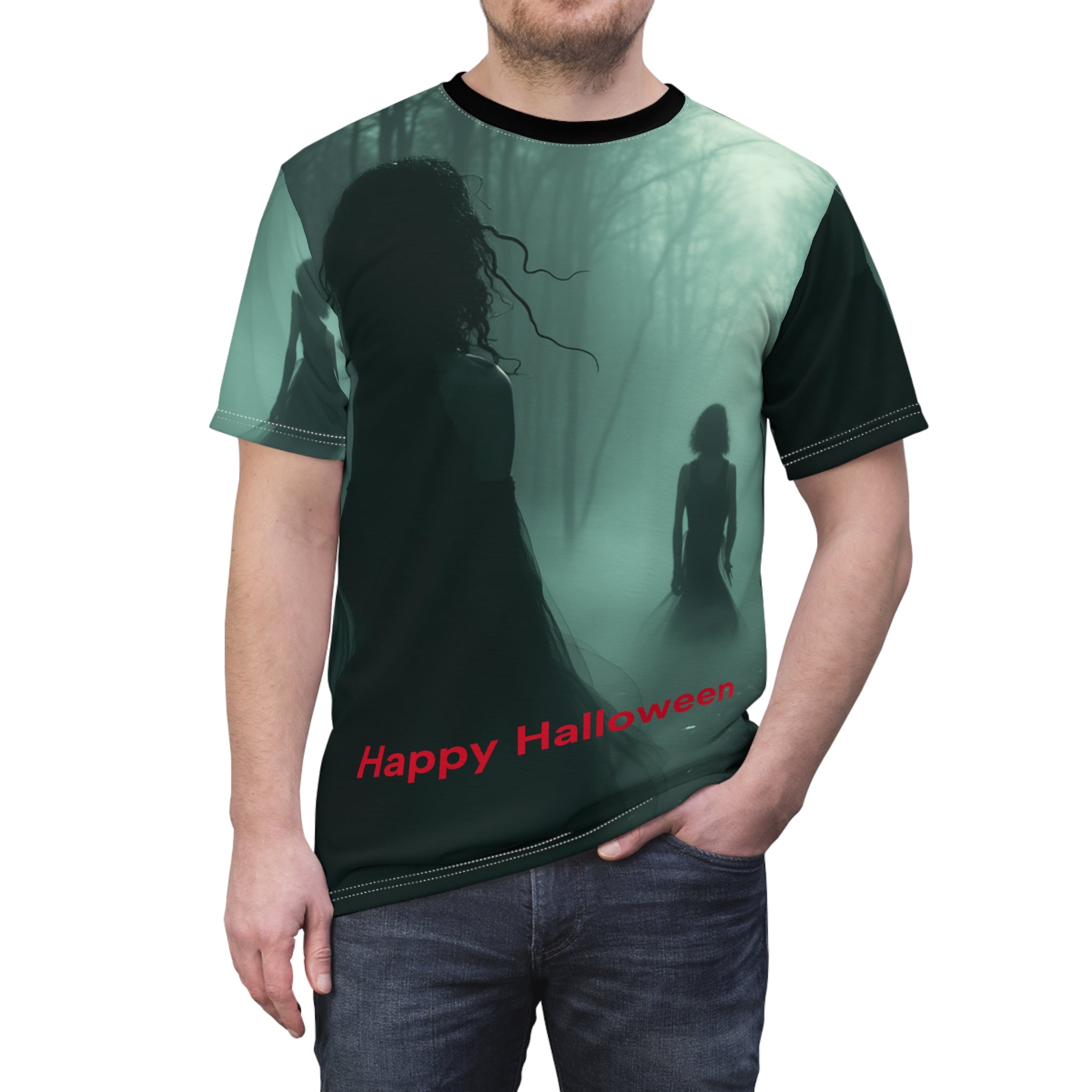 Mystical Forest Unisex Tee, Gloomy Atmosphere T-Shirt for Nature Lovers, Art Tee for Halloween, Unique Gift for Friends, Customizable [...]