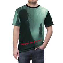 Load image into Gallery viewer, Mystical Forest Unisex Tee, Gloomy Atmosphere T-Shirt for Nature Lovers, Art Tee for Halloween, Unique Gift for Friends, Customizable [...]
