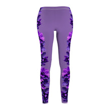 Load image into Gallery viewer, Floral Purple Casual Leggings for Women - Comfortable Activewear
