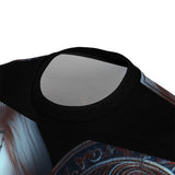 Unisex tee with gothic all-over print and dark aesthetic artwork, crew neck and regular fit — additional view 9