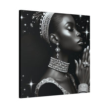 Load image into Gallery viewer, Elegant Black Woman Canvas Art - Stretched Wall Decor for Home
