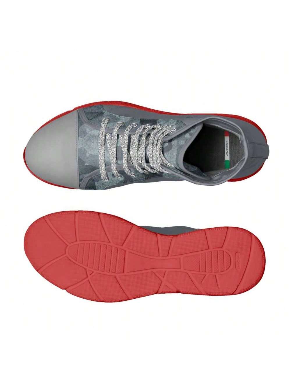 Rich and Rich Biz unisex gray high street runner sneaker handcrafted in Italian leather