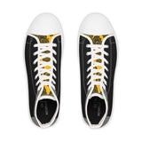 Black high-top sneaker with wraparound print and pleather toe — additional view 7