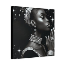Load image into Gallery viewer, Elegant Black Woman Canvas Art - Stretched Wall Decor for Home
