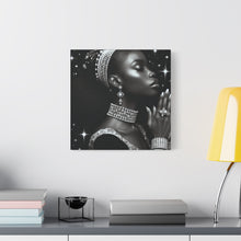 Load image into Gallery viewer, Elegant Black Woman Canvas Art - Stretched Wall Decor for Home
