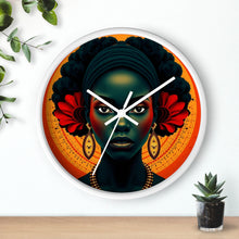 Load image into Gallery viewer, Cultural Elegance Wall Clock - Bold Black Woman Design

