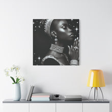Load image into Gallery viewer, Elegant Black Woman Canvas Art - Stretched Wall Decor for Home
