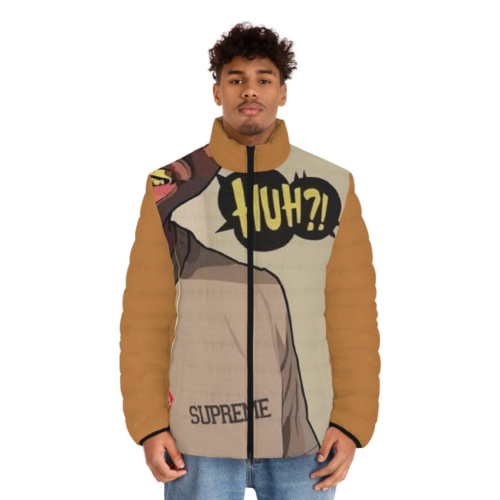 R_RH Light Brown Men's Puffer Jacket - Rich and Rich Homeopportunities 