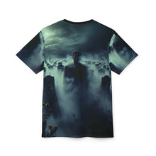 Load image into Gallery viewer, Halloween Themed Unisex Tee, Spooky Graphic Shirt, Costume Party Top, Ghostly Apparel, Unique Holiday T-shirt
