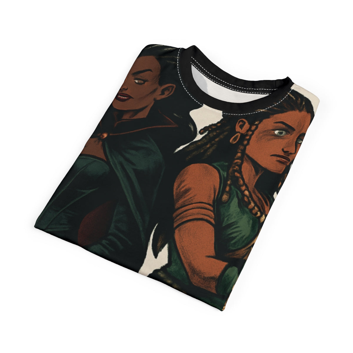 Fantasy themed unisex graphic t-shirt featuring vibrant cosplay-inspired artwork