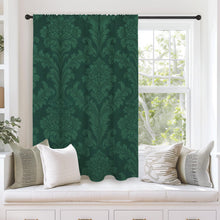 Load image into Gallery viewer, Rich and Rich Sovereign’s Kaleidoscope Green Velvet Window Curtain 28"(W) x 40"(H)
