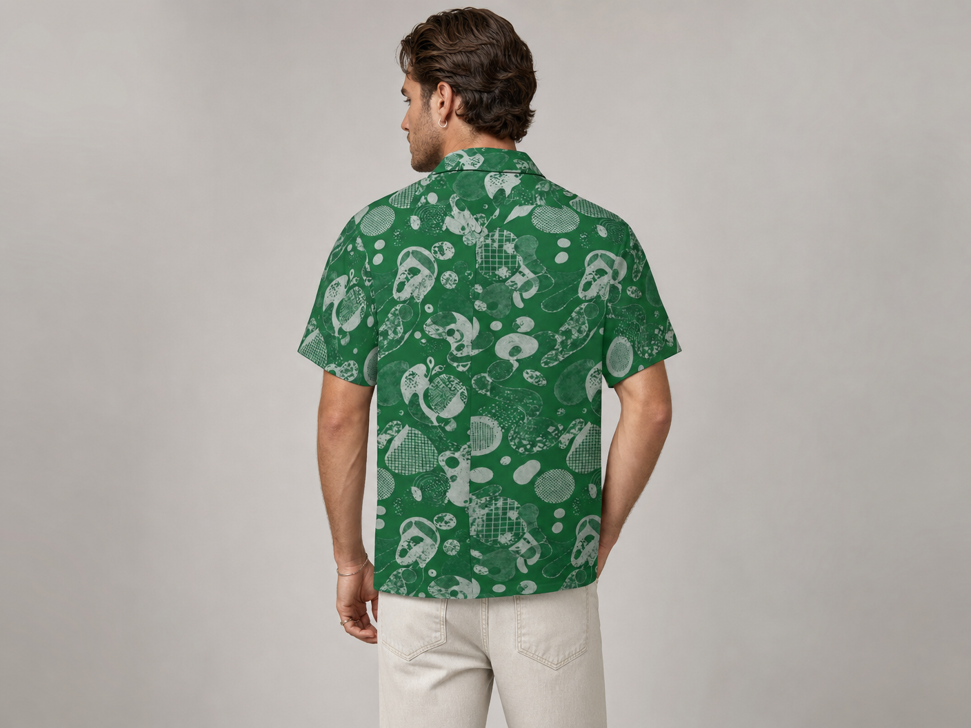 Rich and Rich Men's Green Fusion Designer Shirt