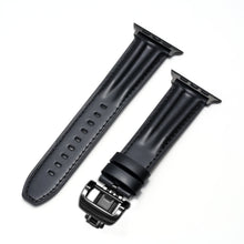 Load image into Gallery viewer, Luxury Full-Grain Leather Butterfly Buckle Band for Apple Watch
