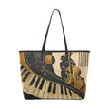 Rich and Rich Jazz Upright Bass Women's PU Leather Brown Tote Bag - Rich and Rich Homeopportunities