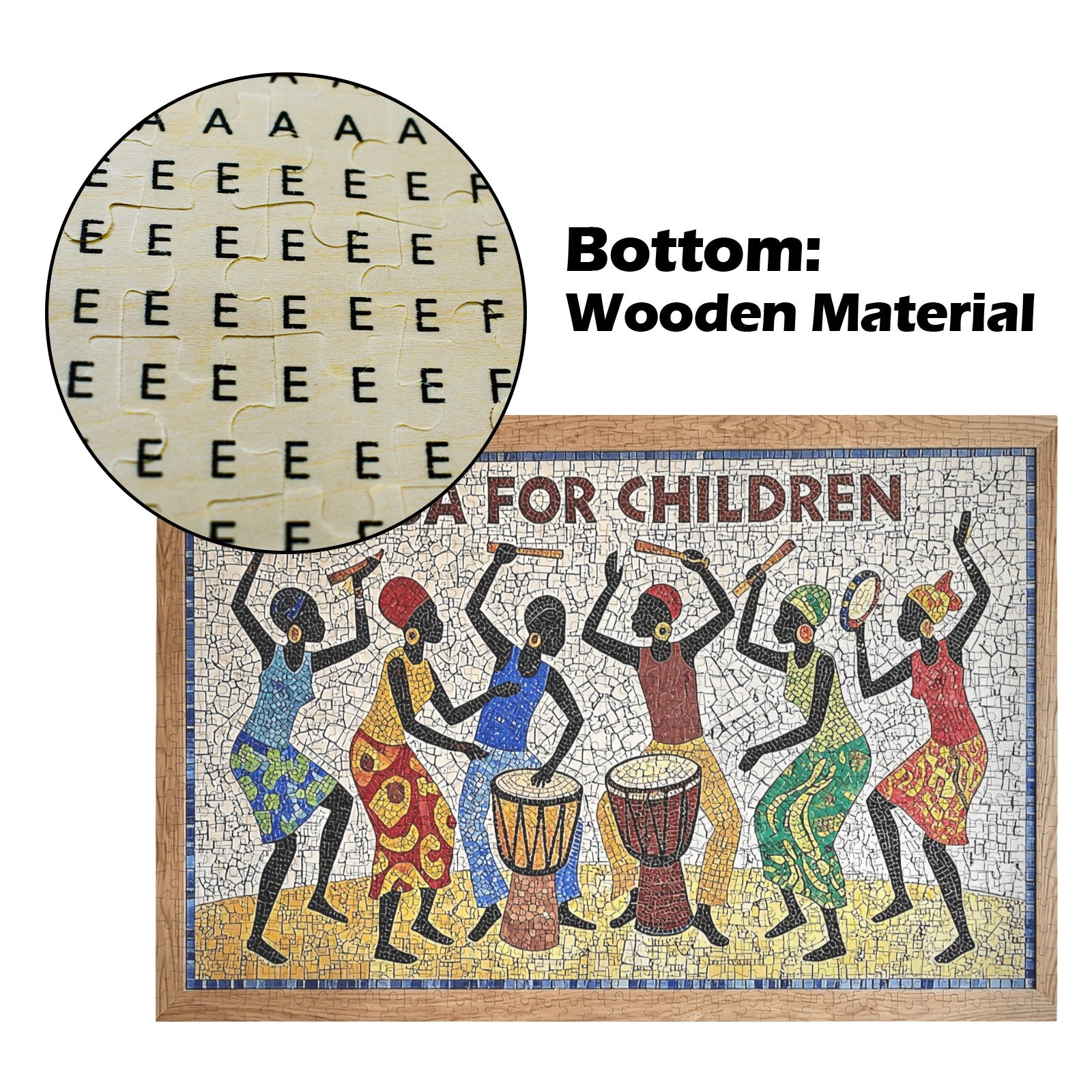 Panoramic 1000-piece wooden puzzle showing Juba dance evolution from fields to stage — additional view 6