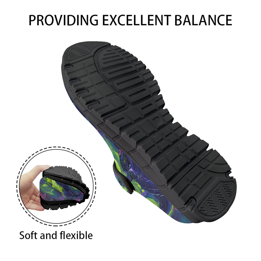 Rich and Rich Key Lime Zen Abstract Women’s Mary Jane Shoes | Lightweight Mesh Mary Janes with EVA Comfort Sole