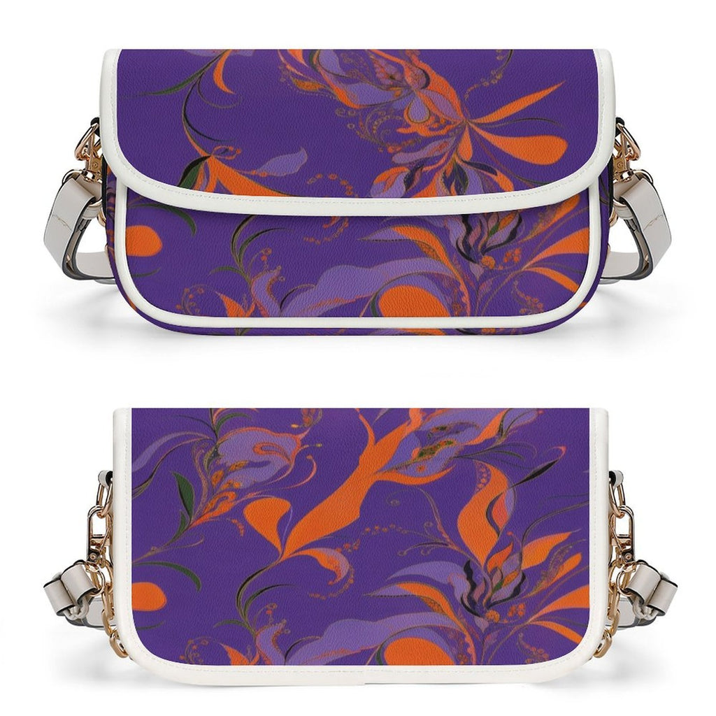 Rich & Rich Purple Passion Botanical Flap Shoulder Handbag