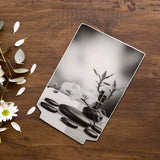 Black and white Feng Shui acrylic photo panel, 5x7.5 inches, UV-resistant print — side view