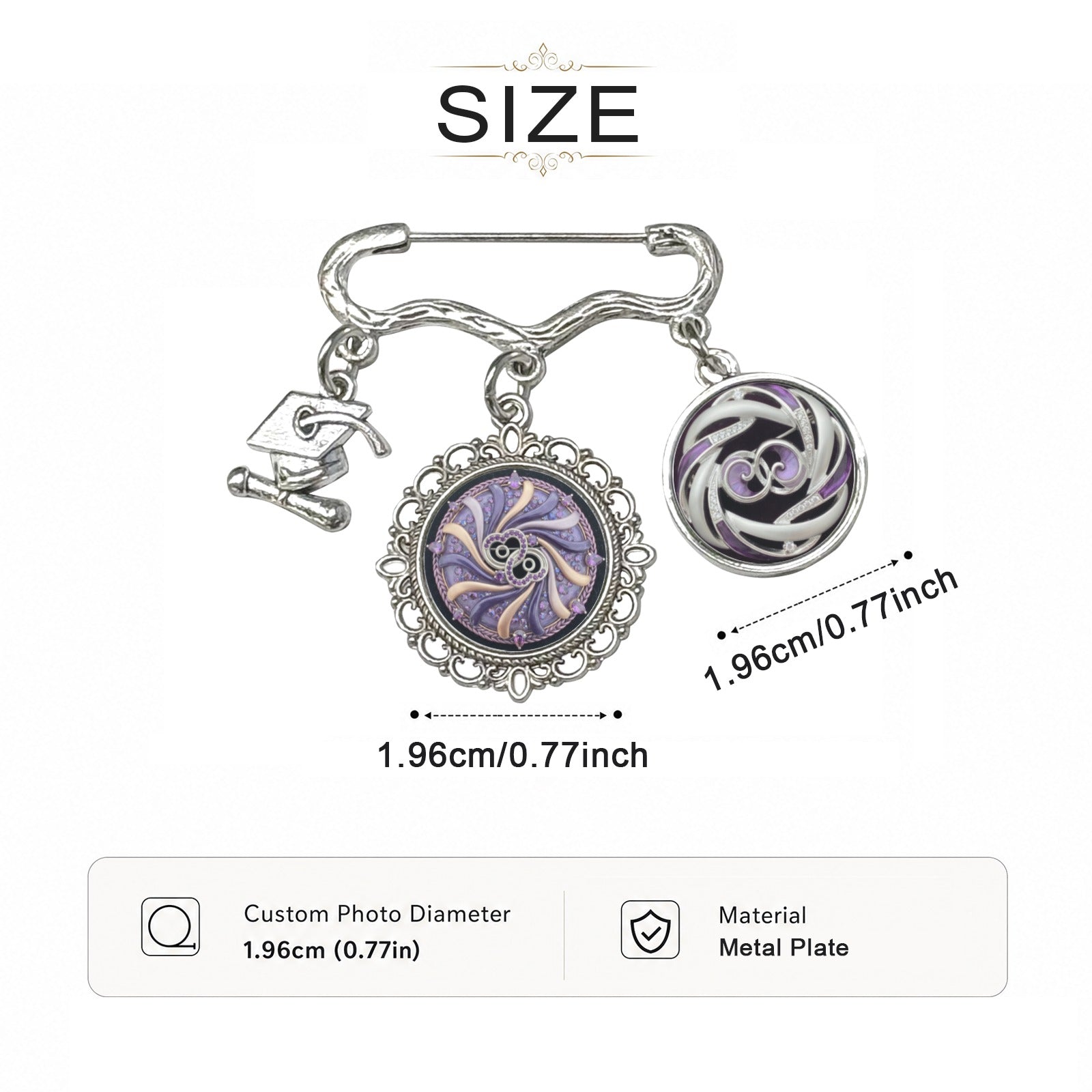 Rich and Rich Women's Purple Abstract Charm Brooch