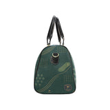 Green weekender duffel with PU leather handles, golf-inspired artwork, and a large main compartment — additional view 6