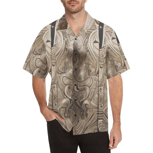R&RH Earthtone Men's Abstract Shirt Hawaiian Shirt - Rich and Rich Homeopportunities 