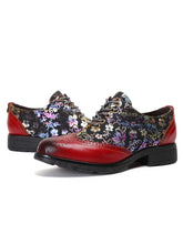 Load image into Gallery viewer, Karter Flower Handmade Brogue Flat Shoes
