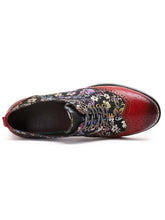 Load image into Gallery viewer, Karter Flower Handmade Brogue Flat Shoes
