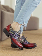 Load image into Gallery viewer, Karter Flower Handmade Brogue Flat Shoes
