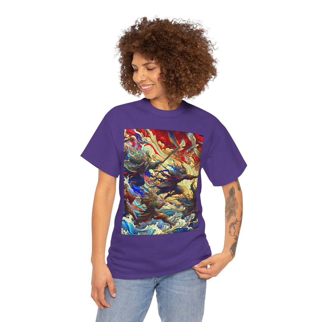 Vibrant Artistic Graphic Tee, Unisex Cotton Shirt, Casual Wear, Gift for Art Lovers, Festival Clothing, Unique T-Shirt
